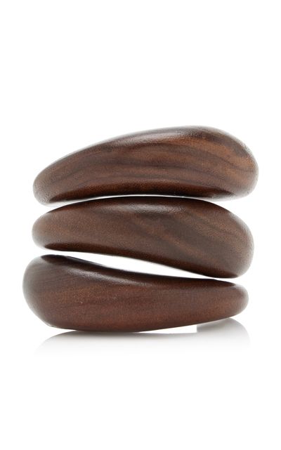 Cult Gaia Cult Gaia Analeia Wooden Cuff Set