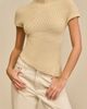 Cult Gaia Cult Gaia Annemie Cotton Asymmetric Funnel Neck Knit Top - 1