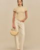 Cult Gaia Cult Gaia Annemie Cotton Asymmetric Funnel Neck Knit Top - 5