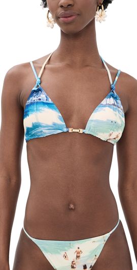 Cult Gaia Cult Gaia Anoki Bikini Top Rio Beach Print