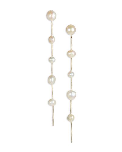 Cult Gaia Cult Gaia Atum Cultured Freshwater Pearl Linear Drop Earrings