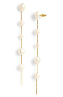 Cult Gaia Cult Gaia Atum Freshwater Pearl Drop Earrings 