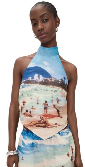 Cult Gaia Cult Gaia Bina Top Rio Beach Print