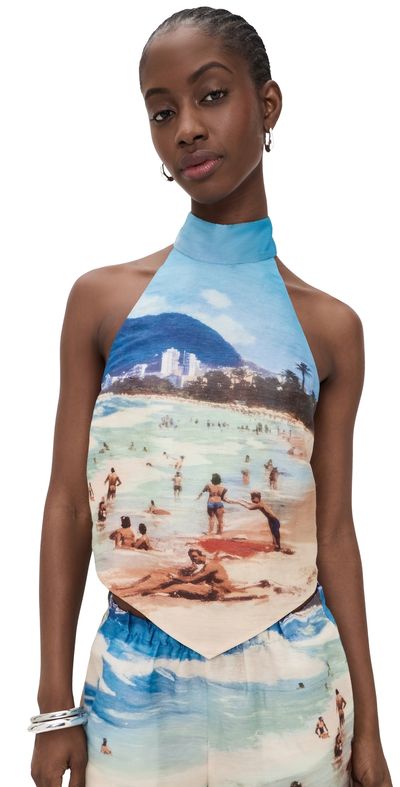 Cult Gaia Cult Gaia Bina Top Rio Beach Print