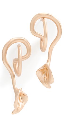 Cult Gaia Cult Gaia Calla Earrings Brushed Brass One