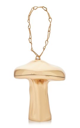 Cult Gaia Cult Gaia Fungo BrassPlated Metal Clutch Bag