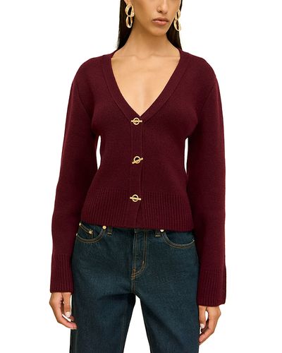 Cult Gaia Cult Gaia Josia V Neck Cardigan Sweater