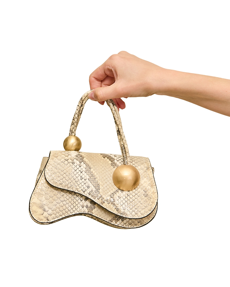 Cult Gaia Cult Gaia Kazia Snake Embossed Leather Crossbody