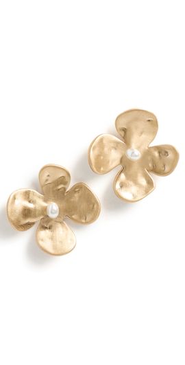 Cult Gaia Cult Gaia Lucky Mini Earrings Brushed Brass One