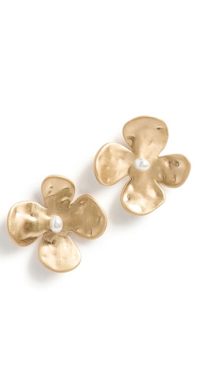 Cult Gaia Cult Gaia Lucky Mini Earrings Brushed Brass One