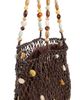 Cult Gaia Cult Gaia Mercier Beaded Woven Leather Tote - 4