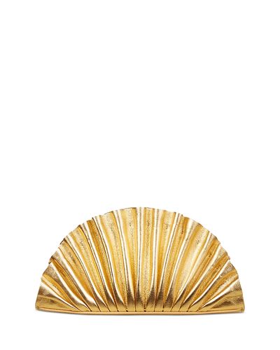 Cult Gaia Cult Gaia Nala Mini Pleated Leather Clutch