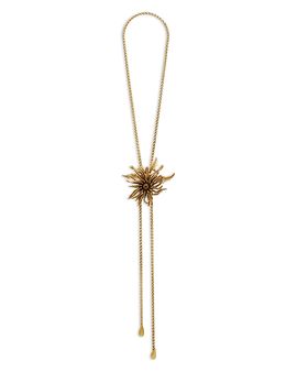 Cult Gaia Cult Gaia Octavia Flower Bolo Lariat Necklace, 19