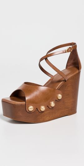 Cult Gaia Cult Gaia Orly Wedge Sandals Rich Clay