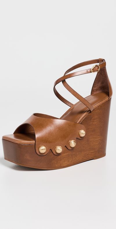 Cult Gaia Cult Gaia Orly Wedge Sandals Rich Clay