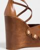 Cult Gaia Cult Gaia Orly Wedge Sandals Rich Clay - 4