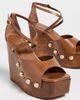Cult Gaia Cult Gaia Orly Wedge Sandals Rich Clay - 5