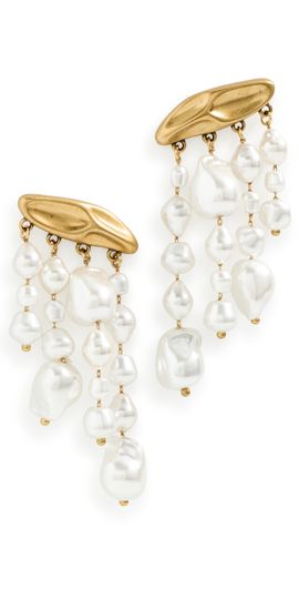 Cult Gaia Cult Gaia Pearl Earrings Antique Brass One
