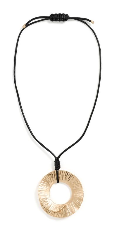 Cult Gaia Cult Gaia Ren Necklace Brushed Brass One