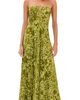 Cult Gaia Cult Gaia Renay Burnout Velvet Dress Chive - 1