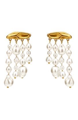 Cult Gaia Cult Gaia Shiva Imitation Pearl Chandelier Earrings 