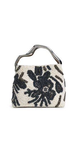 Cult Gaia Cult Gaia Solene Top Handle Mini Bucket Bag Etched Floral One