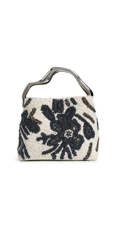 Cult Gaia Cult Gaia Solene Top Handle Mini Bucket Bag Etched Floral One