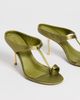 Cult Gaia Cult Gaia Sophie Sandals Dark Chive - 5