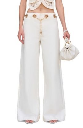 Cult Gaia Cult Gaia Sydney Belted Grommet Wide Leg Pants