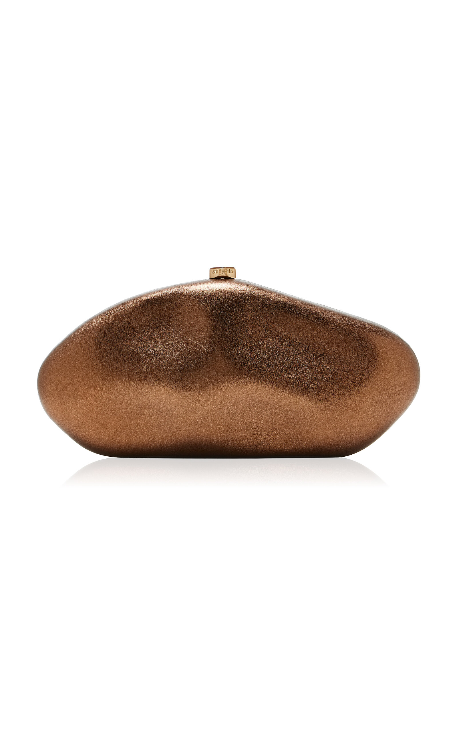 Cult Gaia Cult Gaia The Caldera Metallic Leather Clutch