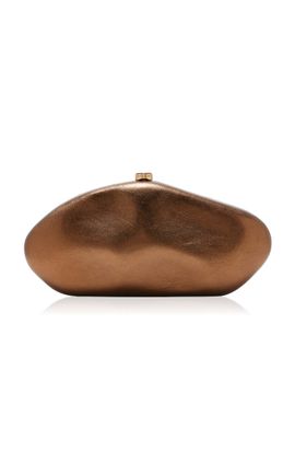 Cult Gaia Cult Gaia The Caldera Metallic Leather Clutch