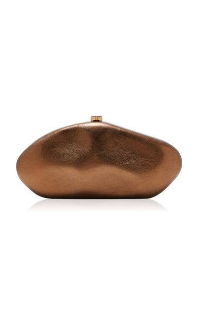 Cult Gaia Cult Gaia The Caldera Metallic Leather Clutch