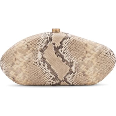 Cult Gaia Cult Gaia The Caldera Snake Embossed Leather Clutch