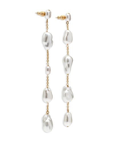 Cult Gaia Cult Gaia Vana Imitation Pearl Linear Drop Earrings