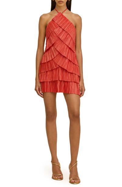 Cult Gaia Cult Gaia Varsha Halter Tiered Minidress
