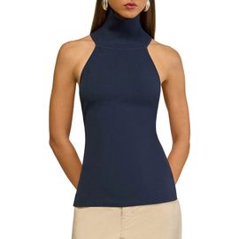 Cult Gaia Cult Gaia Wake Sleeveless Turtleneck Sweater