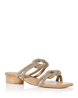 Cult Gaia Cult Gaia Women's Jenny Knotted Strap Low Heel Sandals