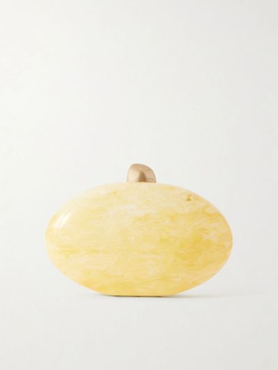 CULT GAIA Eviana marble-effect clutch