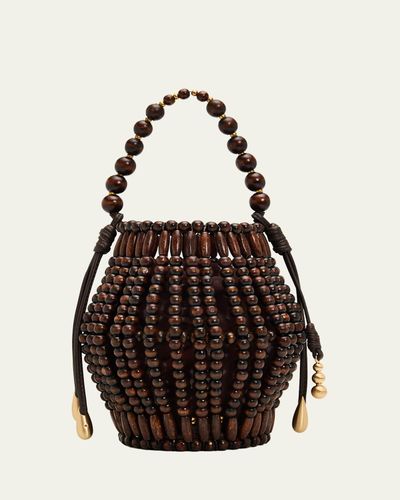 Cult Gaia Mercier Beaded Leather Tote Bag