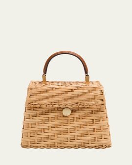 Cult Gaia Sybil Rattan Top-Handle Bag