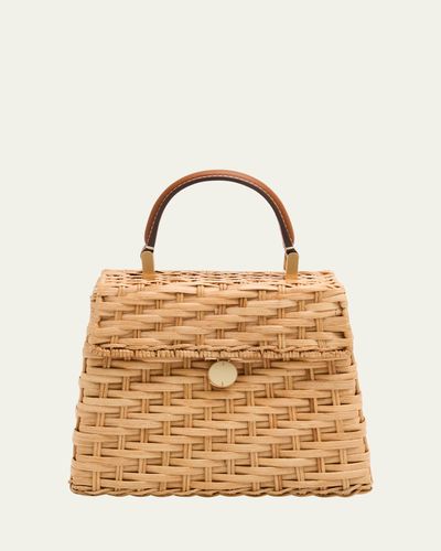 Cult Gaia Sybil Rattan Top-Handle Bag