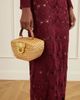 CULT GAIA Tyla leather-trimmed raffia top-handle bag - 2