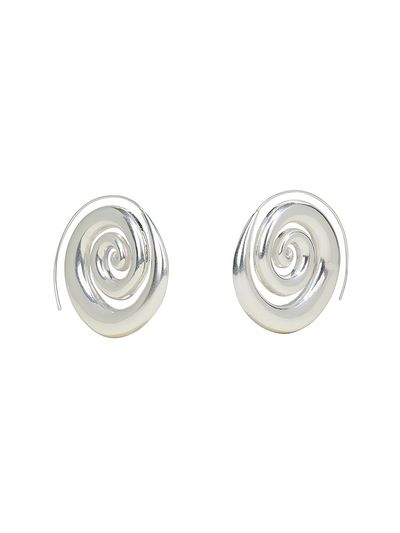 Cult Gaia Women's Cassia Silvertone Spiral Stud Earrings