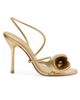 Cult Gaia Women's Cassidy 100MM Floral Metallic Leather Slingback Sandals - 4