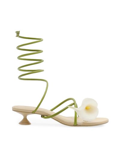 Cult Gaia Women's Claire 38MM Flower-Detail Leather Sandals
