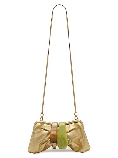 Cult Gaia Women's Julita Bow-Style Leather Clutch