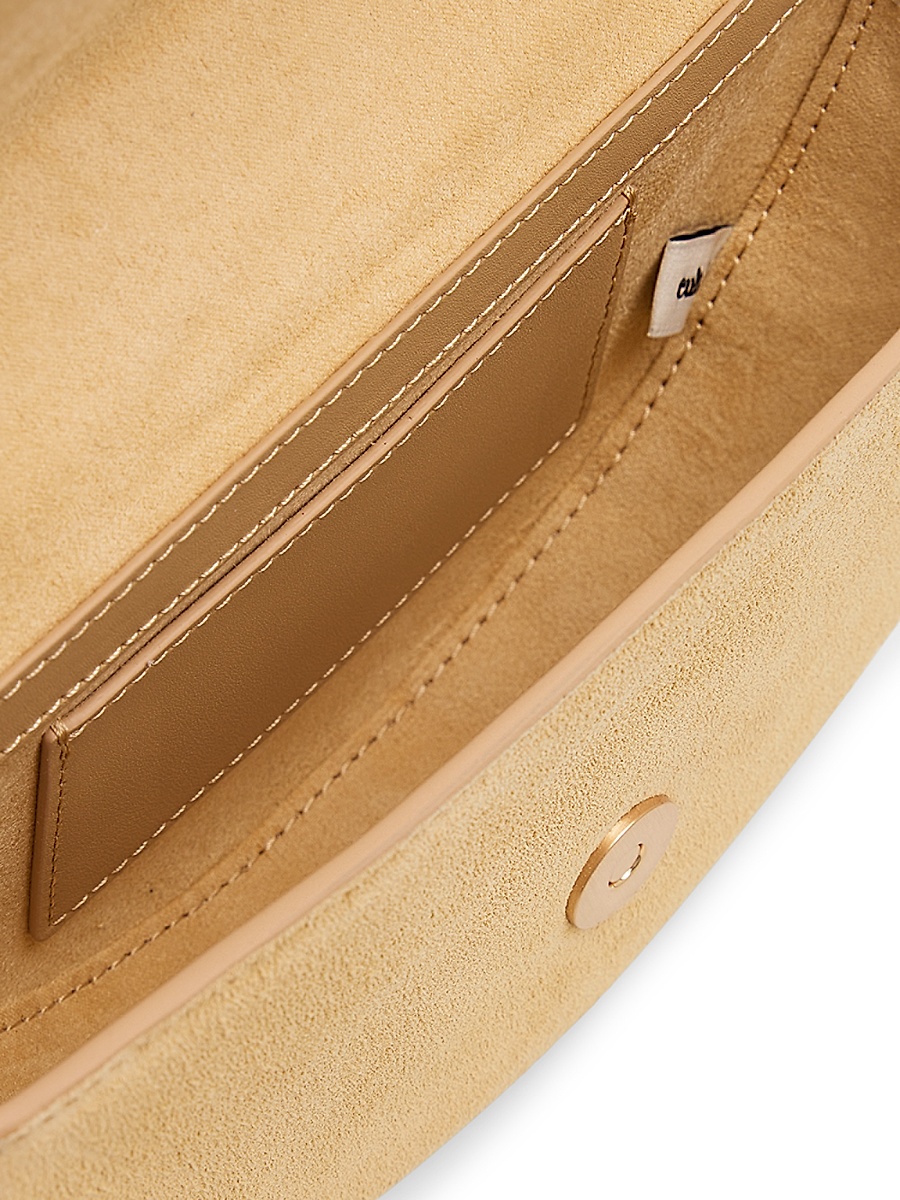 Cult Gaia - Women's Nano Azariah Half-Moon Suede Top Handle Bag