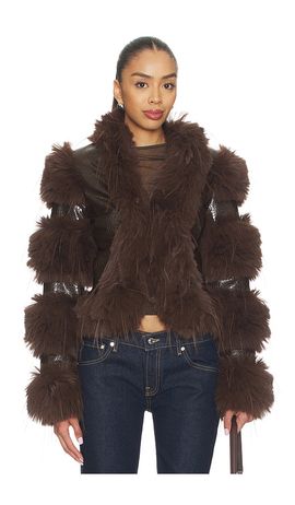CULTNAKED CULTNAKED Faux Fur Caterpillar Coat