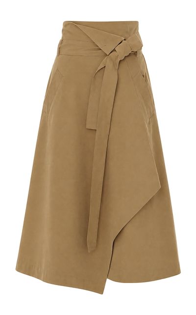 Curatoria Curatoria Ceibo Cotton Gabardine Midi Skirt