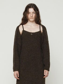 Current Boucle Round Bolero [Brown]